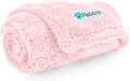 Fluffy Waterproof Dog Blanket for Couch and Bed, Reversible Sherpa Pet Throw, Pee Proof Furniture Protector Sofa Cover, Washable Cat Blanket for Small Medium Dogs and Cats (Pink Blush, 24X32)