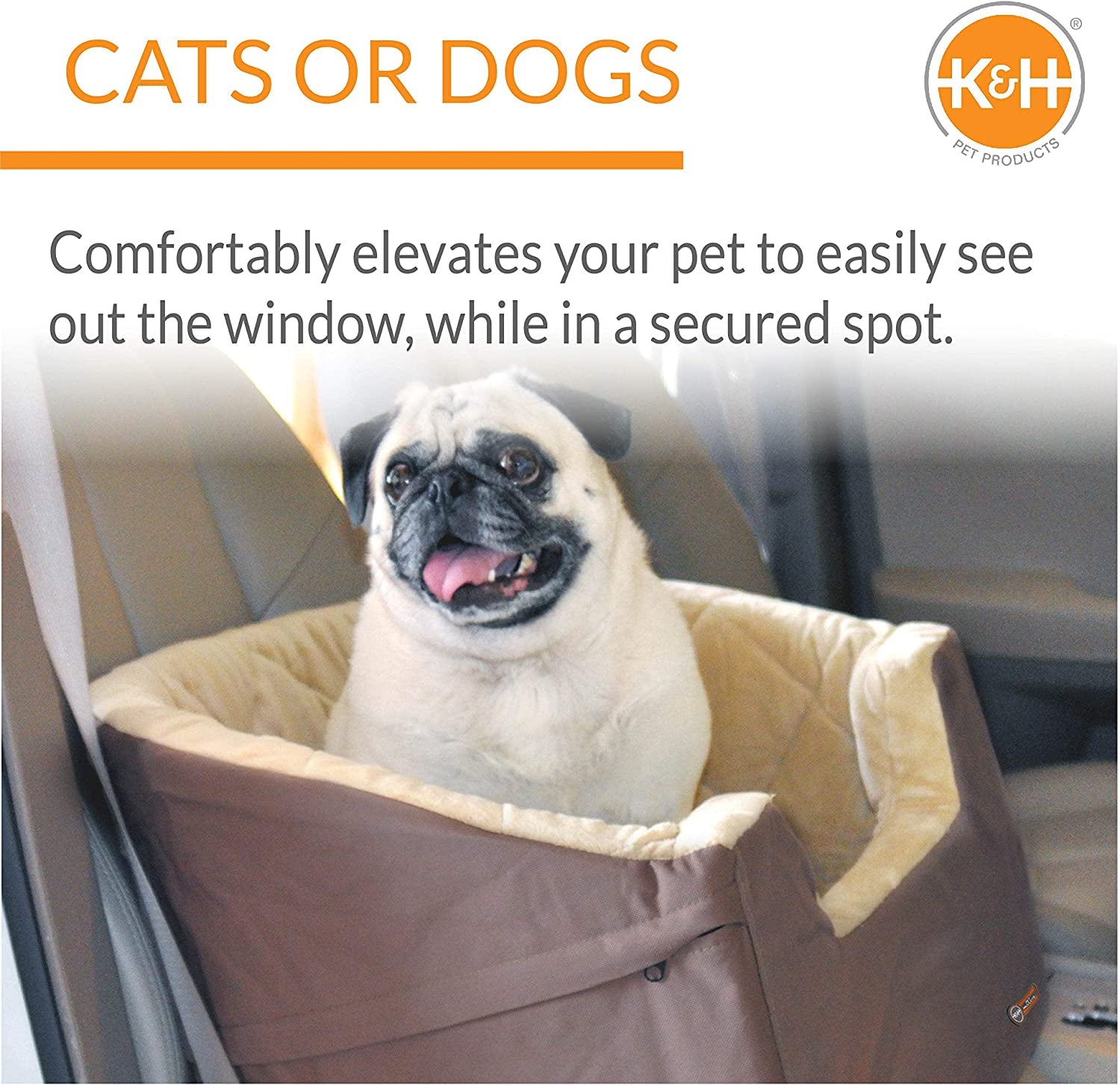 KH Mfg Bucket Booster Pet Seat Small Tan