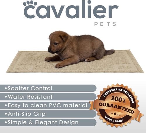 , Bowl Mat for Cat and Dog, Silicone Non-Slip Absorbent Waterproof Dog Food Mat, Easy to Clean, Unique Paw Design