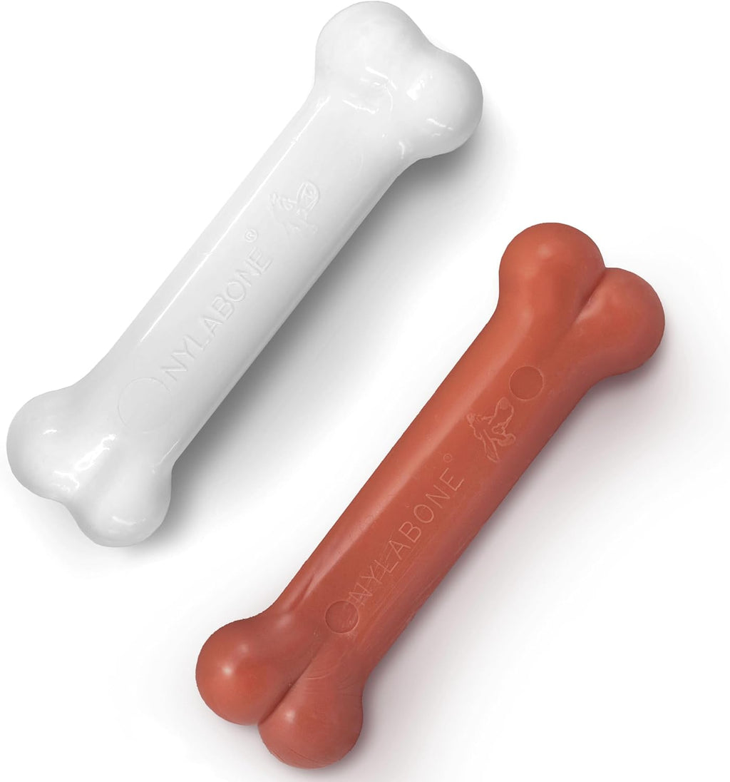 Original Bone Power Chew Toy for Dogs, Durable Dog Toys for Aggressive Chewers, Basted Blast Bacon & Chicken Flavor, Medium - up to 35 Lbs, 2 Pack