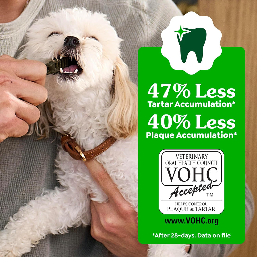 Greenies Veterinarian-Recommended Adult Natural Dental Dog Treats Petite Size, Dog Dental Chews, Original Flavor, 36 Oz. Pack, 60 Count
