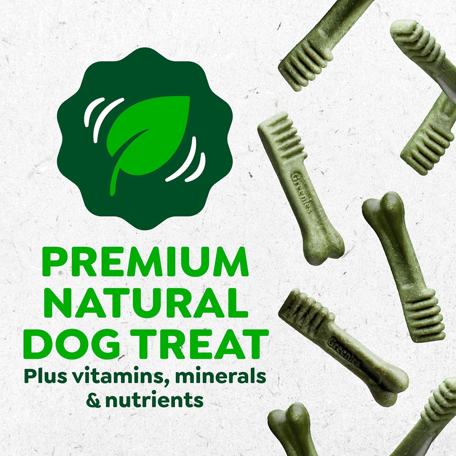 Greenies Veterinarian-Recommended Adult Natural Dental Dog Treats Petite Size, Dog Dental Chews, Original Flavor, 36 Oz. Pack, 60 Count