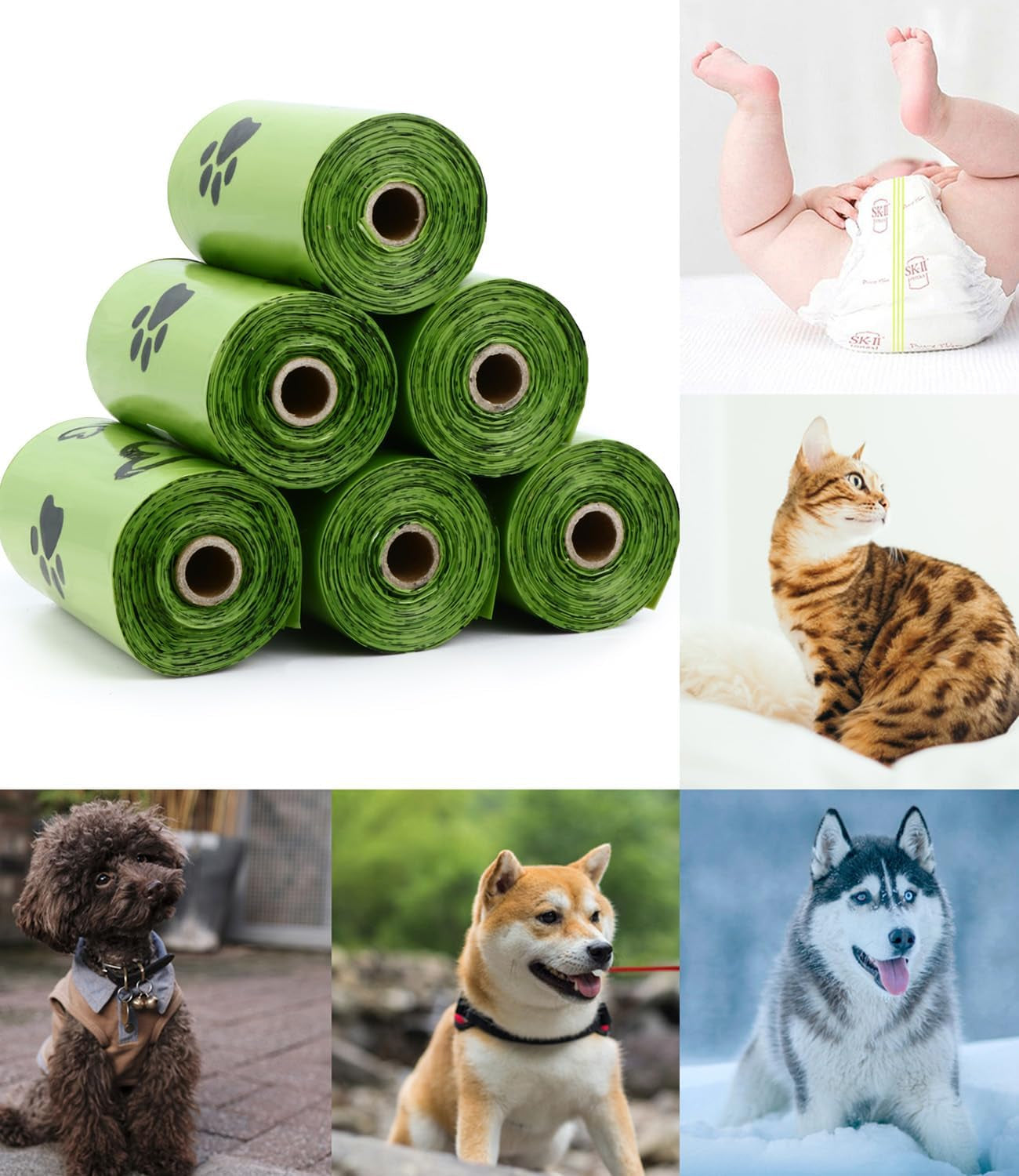Dog Poop Bags 280 Counts: Extra Thick Leakproof Waste Bag with Dispenser for Doggy (Scented)